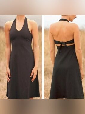 Patagonia Spandex A-line Black Halter Dress (Small)